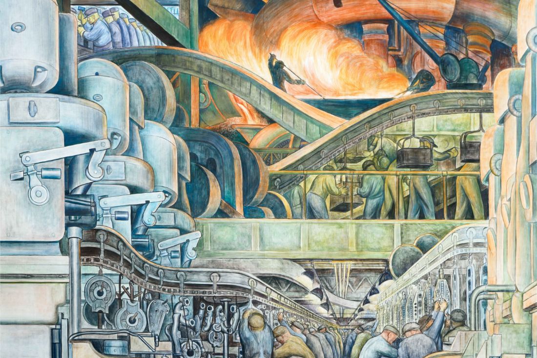 Detroit Industry Mural - Diego Rivera - Canvas Prints by Diego Rivera ...