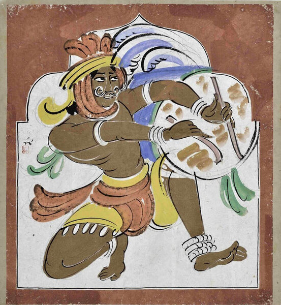 Dhaki (Drummer) - Haripura Posters Collection - Nandalal Bose - Bengal School Painting - Art Prints