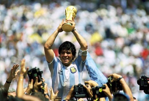Diego Maradona - Football Legend - World Cup Win - Sports Poster by Joel Jerry