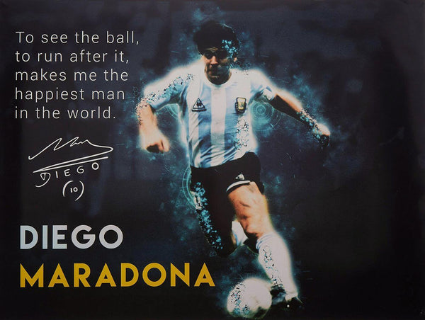 Diego Maradona - Football Quote - Sports Poster - Art Prints