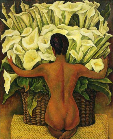Nude With Calla Lilies by Diego Rivera