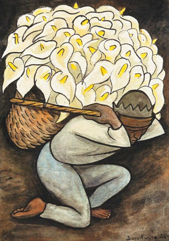 Hombre Cargando Alcatraces by Diego Rivera