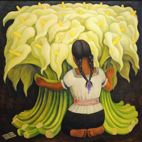The Flower Seller - Posters by Diego Rivera