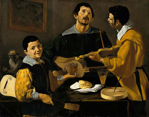 The Three Musicians - Large Art Prints by Diego Velázquez