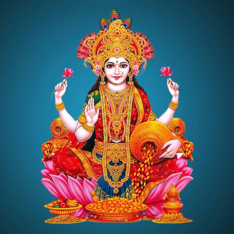 Digital Art - Divine Lakshmi - The Goddess of Prosperity Wealth by Hamid Raza
