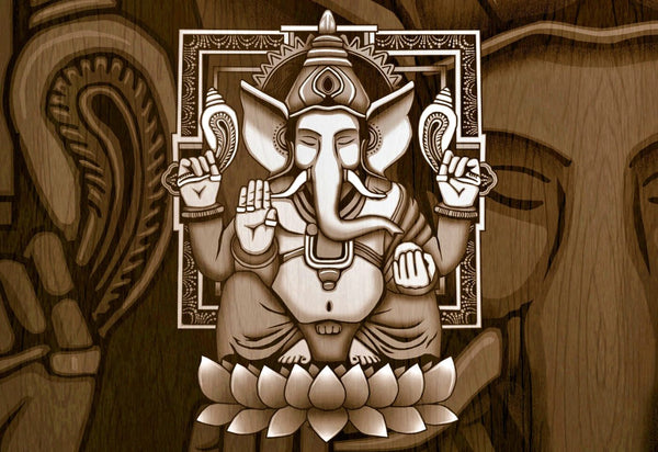 Digital Art - Ganpati Vinayak - Ganesha Painting Collection - Framed Prints