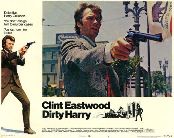 Dirty Harry - Clint Eastwood - Hollywood Action Movie Vintage Poster - Posters