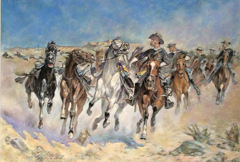 Dismounted - Trooper Moving - Frederic Remington - Large Art Prints