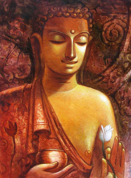 Divine Buddha Painting - Canvas Prints