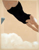 Diving (Daibingu) Onchi Koshiro - Contemporary Japanese Ukiyo-e Woodblock Print Painting - Life Size Posters