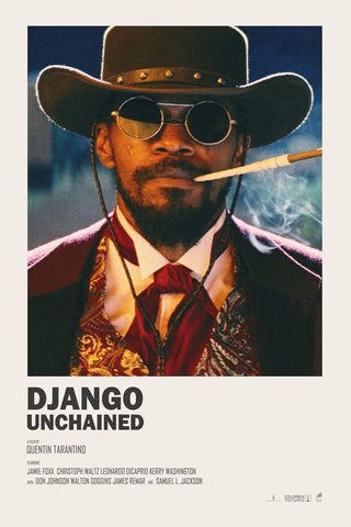 Django Unchained - Jamie Foxx - Tallenge Quentin Tarantino Hollywood Movie Poster Collection - Framed Prints