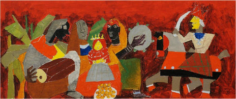 Doll's Wedding - Maqbool Fida Husain – Painting - Large Art Prints