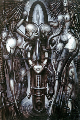 Dominion - H R Giger - Bio-mechanical Erotica Art Poster - Canvas Prints