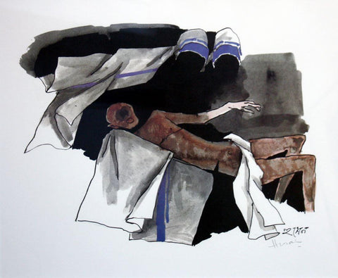Double Pieta - Posters by M F Husain