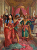 Draupadi In Kaurava Court - Raja Ravi Varma - Vintage Indian Mahabharat Painting - Posters