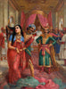 Draupadi In Kaurava Court - Raja Ravi Varma - Vintage Indian Mahabharat Painting - Canvas Prints