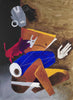 Drummer - M F Husain - Figurative Musician Painting - Canvas Prints