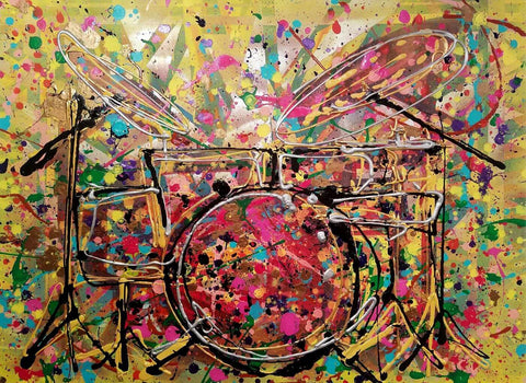 Drums - Abstract Painting - Art Prints