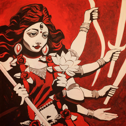 Durga - Large Art Prints by Tommy