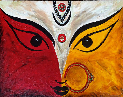 Durga Painting by James Britto