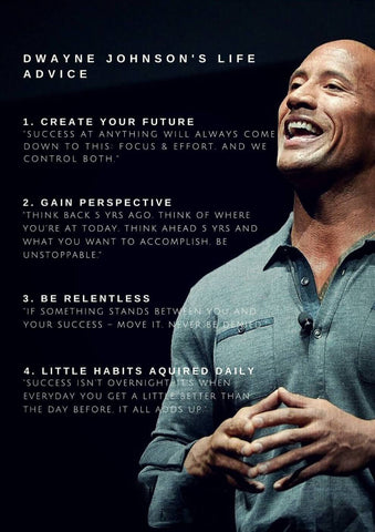 Dwayne (The Rock) Johnson Life Advice - Posters