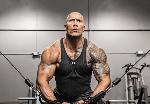 Dwayne (The Rock) Johnson Working Out - Large Art Prints