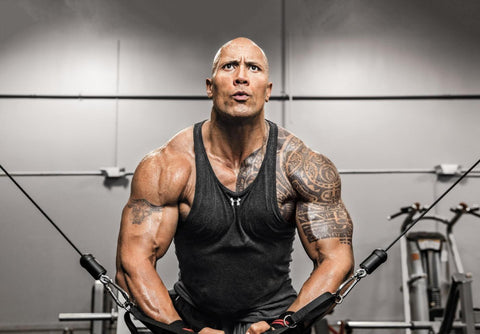 Dwayne (The Rock) Johnson Working Out by Tallenge Store