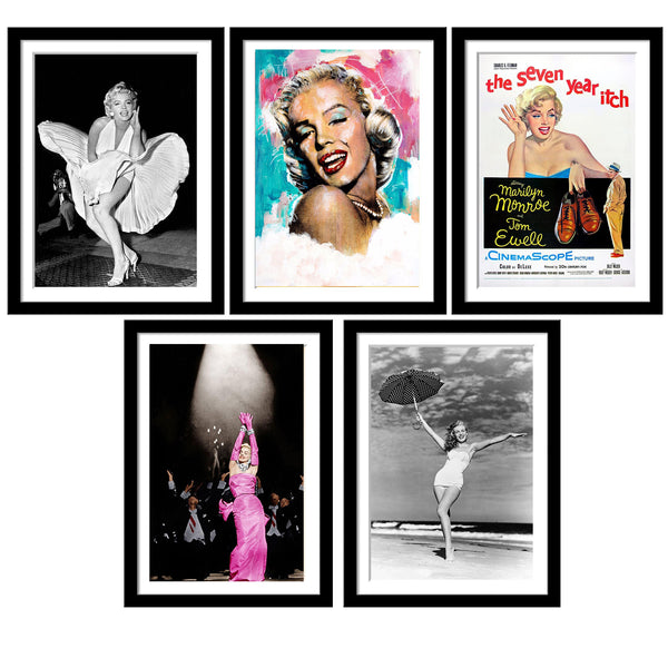 Set of 10 Marilyn Monroe Posters -  Framed Poster Paper - (12 x 17 inches) each