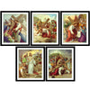 Stations Of The Cross - Christian Art Collection - Set Of 14 Framed Digital Print  (12 x 15 inches) Each