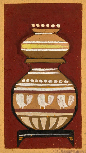 Earthen Pot - Jamini Roy - Bengal Art Painting - Canvas Prints