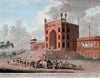 Eastern Gate of the Jama Masjid Delhi - William Daniell - Vintage Orientalist Aquatint of India - Canvas Prints