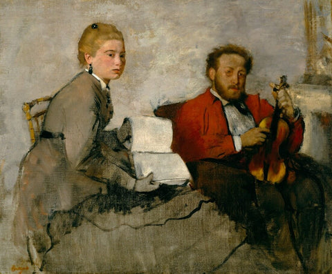Violinist and Young Woman by Edgar Degas