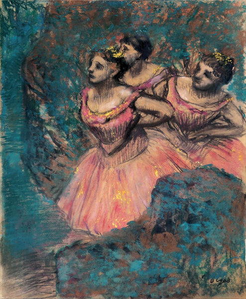 Edgar Degas - Three Dancers in Red Costume - Posters