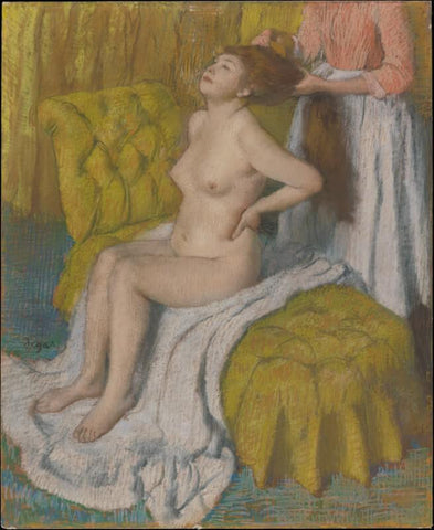 Woman Having Her Hair Combed - Large Art Prints by Edgar Degas