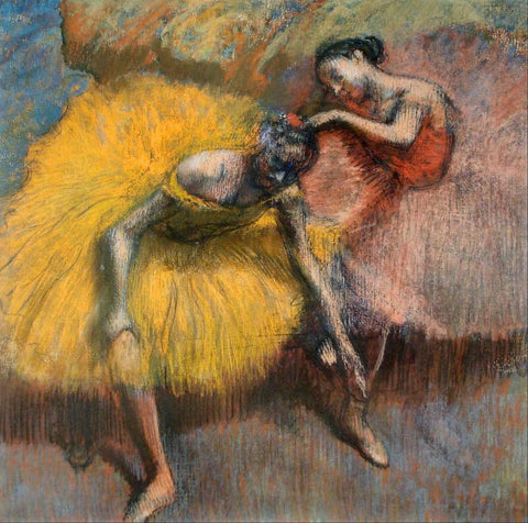 Yellow And Rose - Framed Prints by Edgar Degas