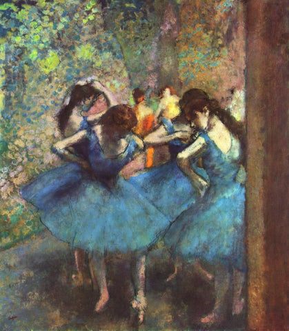 Dancers In Blue - Art Prints