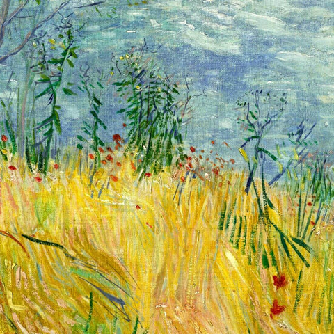 Edge Of Wheat Field With Poppies - Vincent van Gogh - Landscape Painting by Vincent Van Gogh