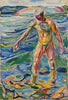 Bathing Man – Edvard Munch Painting - Framed Prints