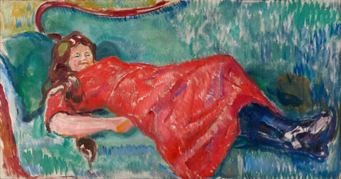 On the Sofa - Edvard Munch - Art Prints