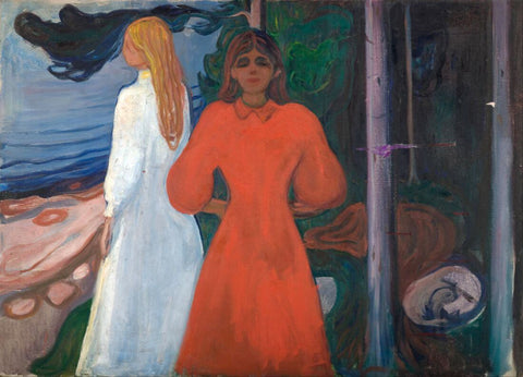 Red And White – Edvard Munch Painting by Edvard Munch