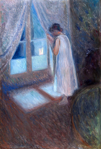 The Girl By The Window – Edvard Munch Painting - Life Size Posters by Edvard Munch
