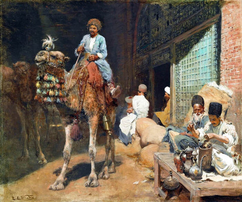 Edwin Lord Weeks - A Market in Ispahan - Framed Prints by Edwin Lord Weeks
