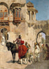 Edwin Lord Weeks - Departure for the Hunt in the Forecourt of a Palace of Jodhpore - Canvas Prints