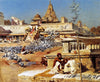 Edwin Lord Weeks - Feeding The Sacred Pigeons Jaipur - Canvas Prints