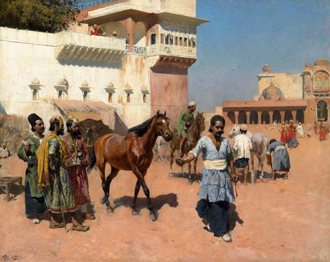 Edwin Lord Weeks - Persian Horse Dealer Bombay by Edwin Lord Weeks