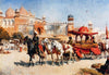 Royal Procession Before The Jumma Masjid Delhi - Edwin Lord Weeks - Framed Prints