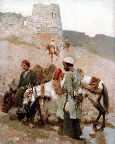 Traveling In Persia - Edwin Lord Weeks - Posters by Edwin Lord Weeks