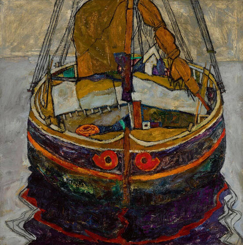 Egon Schiele - Trieste Fishing Boat (Triestiner Fischerboot) by Egon Schiele