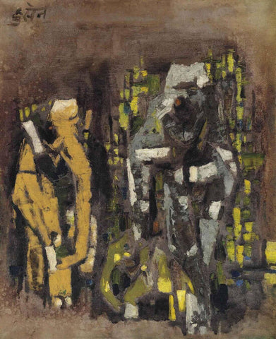 Elephant Family by M F Husain