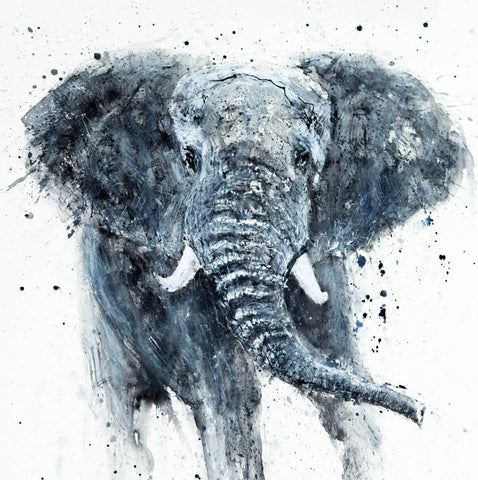 Elephant Watercolor Painting Poster Print - Canvas Prints
